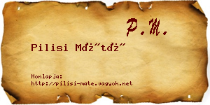 Pilisi Máté névjegykártya